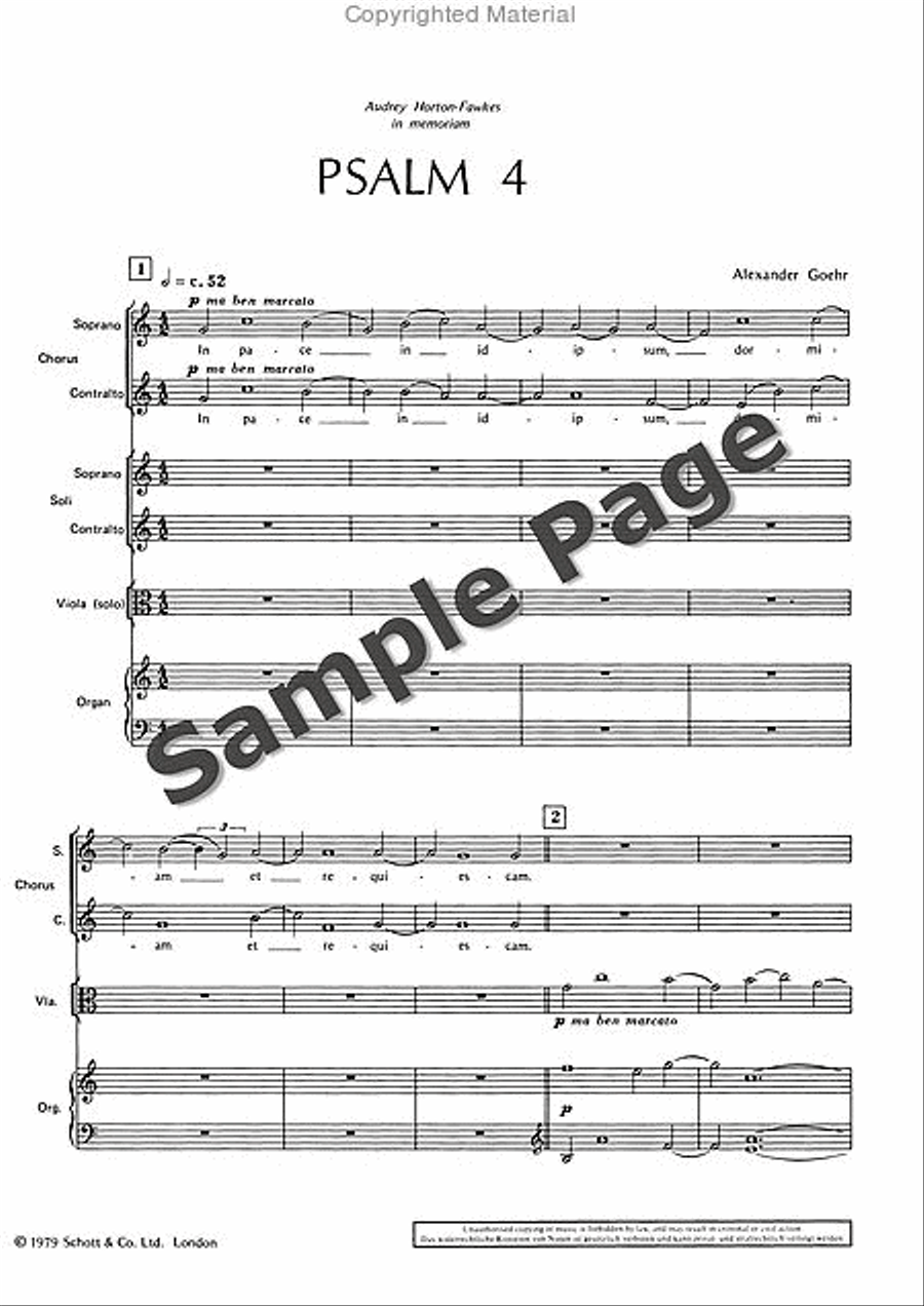 Psalm 4 Op. 38a Choir scores gallery preview page 5
