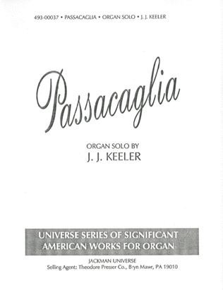 Book cover for Passacaglia - Organ Solo