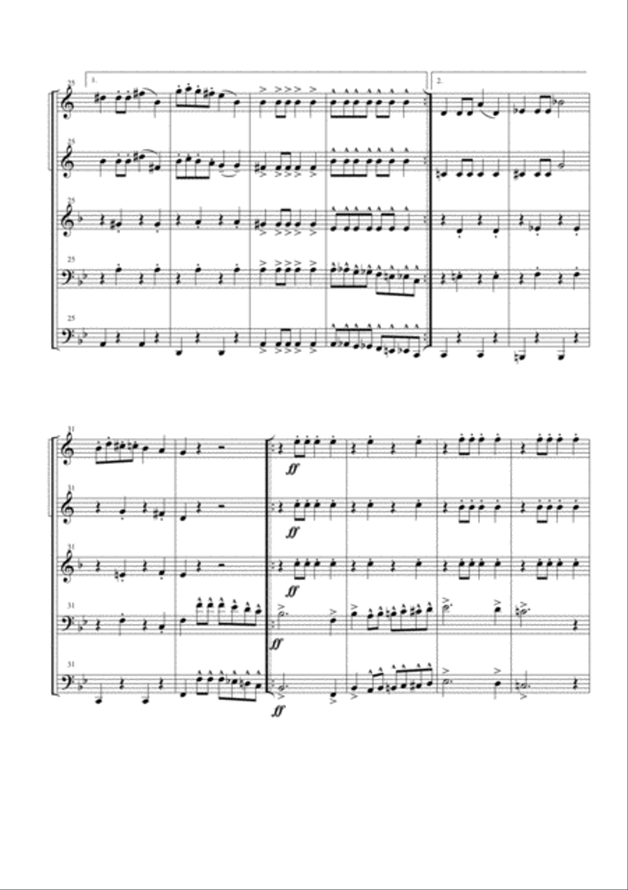 Entry Of The Gladiators for Brass Quintet Brass Quintet scores gallery preview page 3