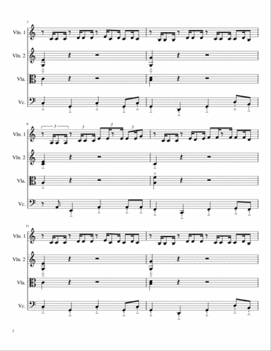Laxed (siren Beat) Laxed (siren Beat) String Quartet scores gallery preview page 2