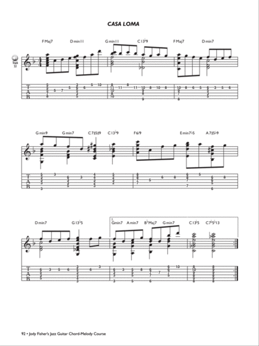 Jody Fisher's Jazz Guitar Chord-Melody Course Electric Guitar scores gallery preview page 4