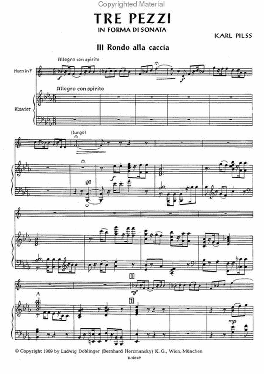 Tre pezzi in forma di Sonata