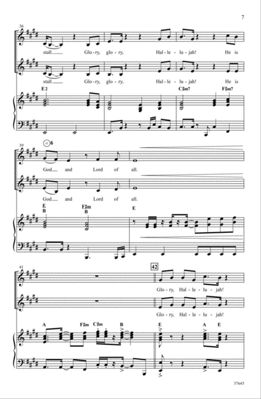 Christmas Glory Hallelujah 2-Part scores gallery preview page 6