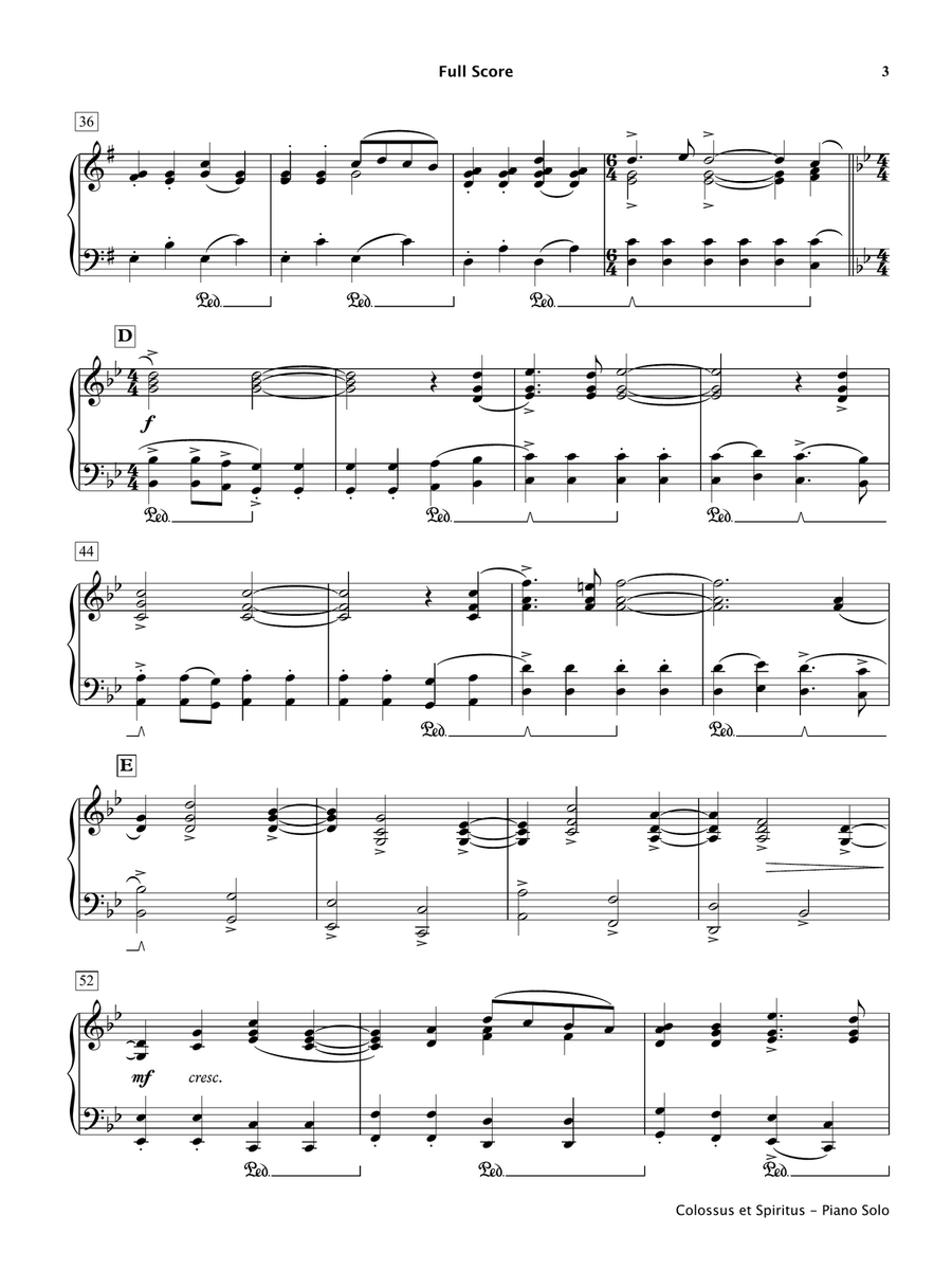 Colossus et Spiritus (Piano Solo) Piano Solo scores gallery preview page 4