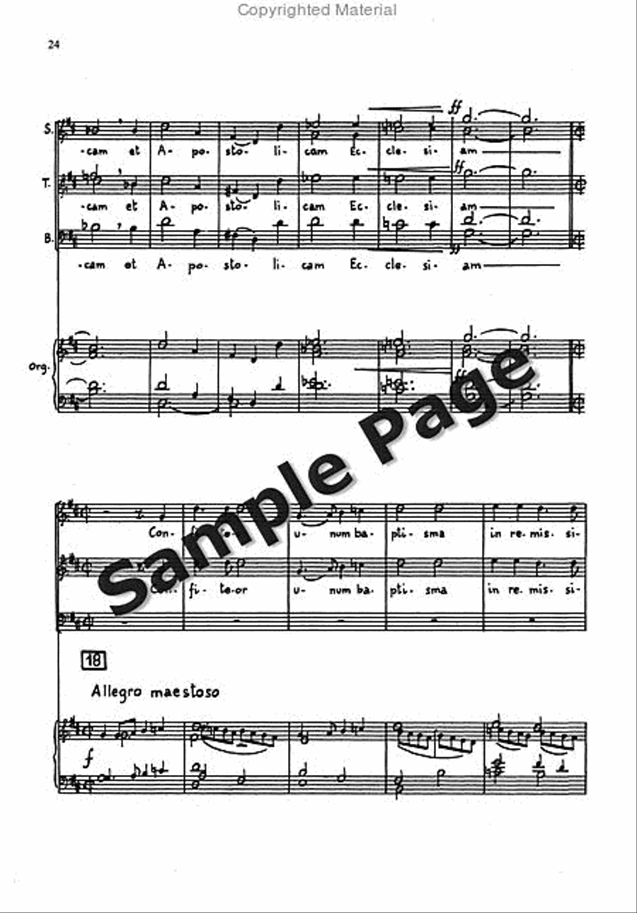 Messa Breve For Mixed Choir (3 Voices Stb) And Organ STB scores gallery preview page 23