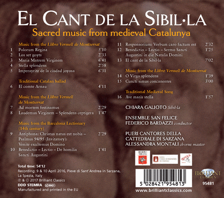 El Cant De La Sibilla - Sacred Music From Medieval Catalunya