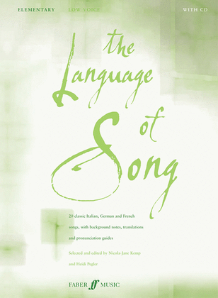 Book cover for The Language of Song - Elementary (Low Voice)