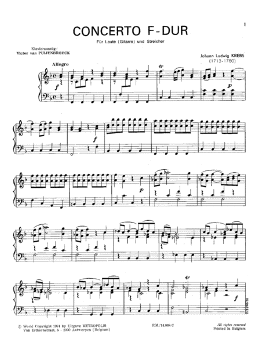Concerto in F Major for Guitar and Piano (Piano Reduction) Guitar scores gallery preview page 2