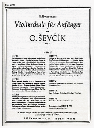 Book cover for Sevcik Violin Studies Op 6 Pt 3