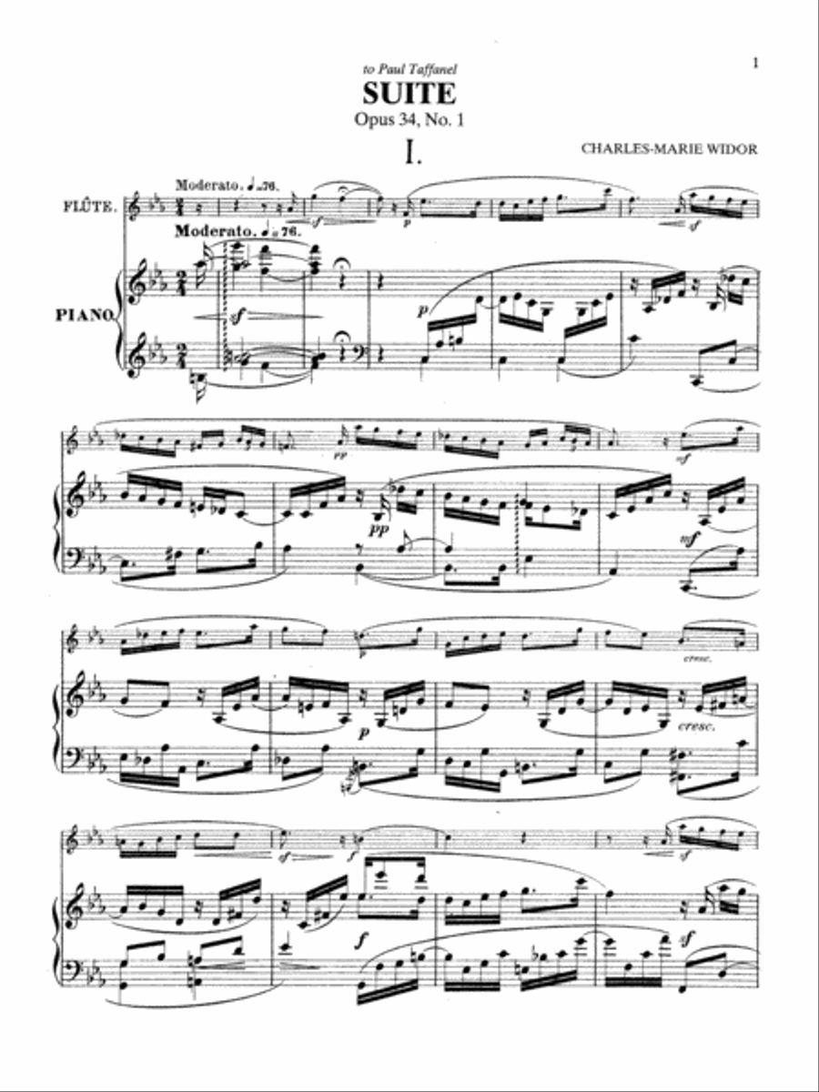 Suite, Opus 34, No. 1 for Flute and Piano