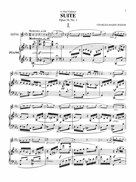 Suite, Opus 34, No. 1 for Flute and Piano