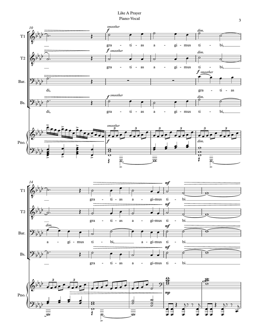 Like A Prayer TTBB scores gallery preview page 3