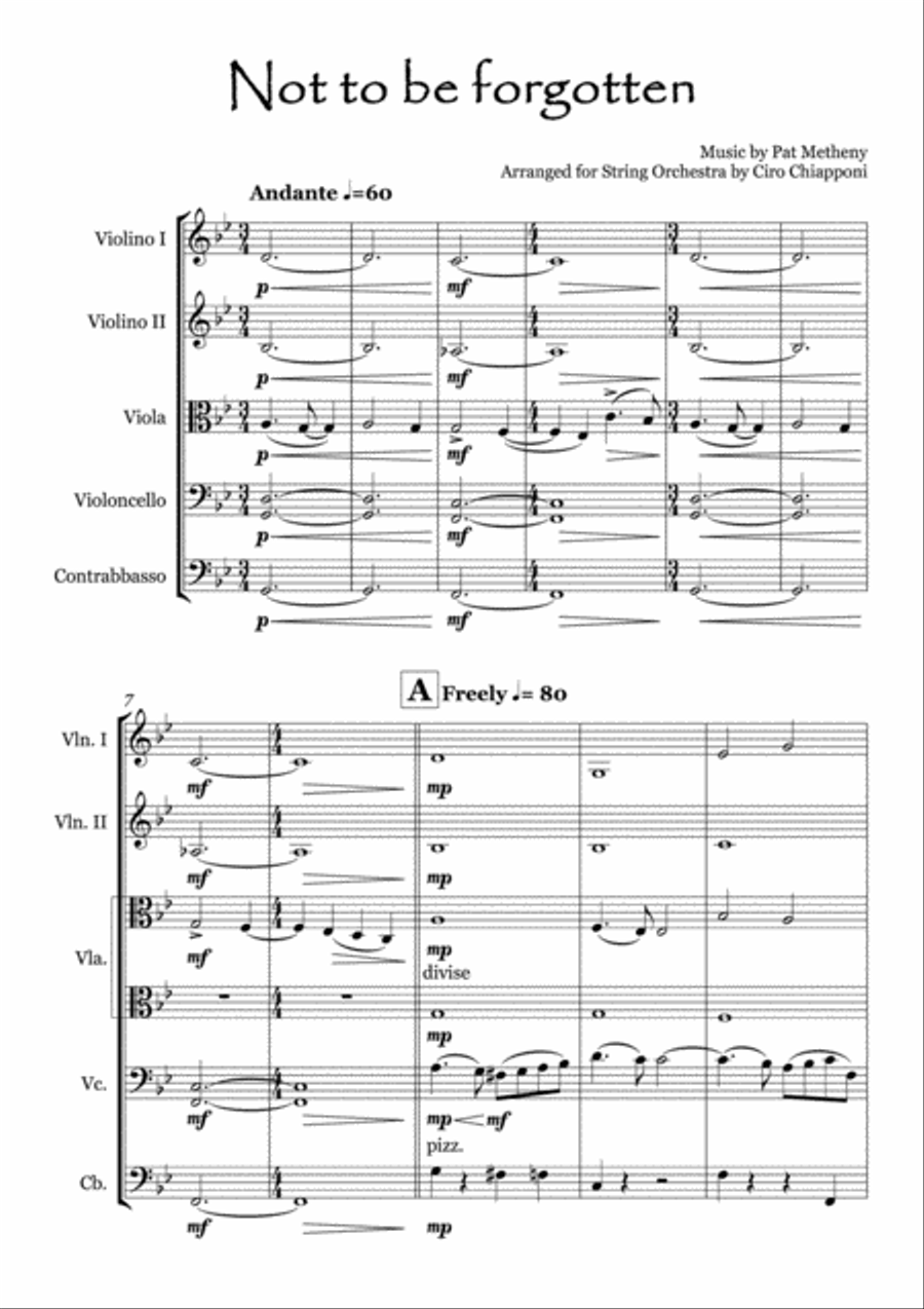 Not To Be Forgotten Not To Be Forgotten String Orchestra scores gallery preview page 3