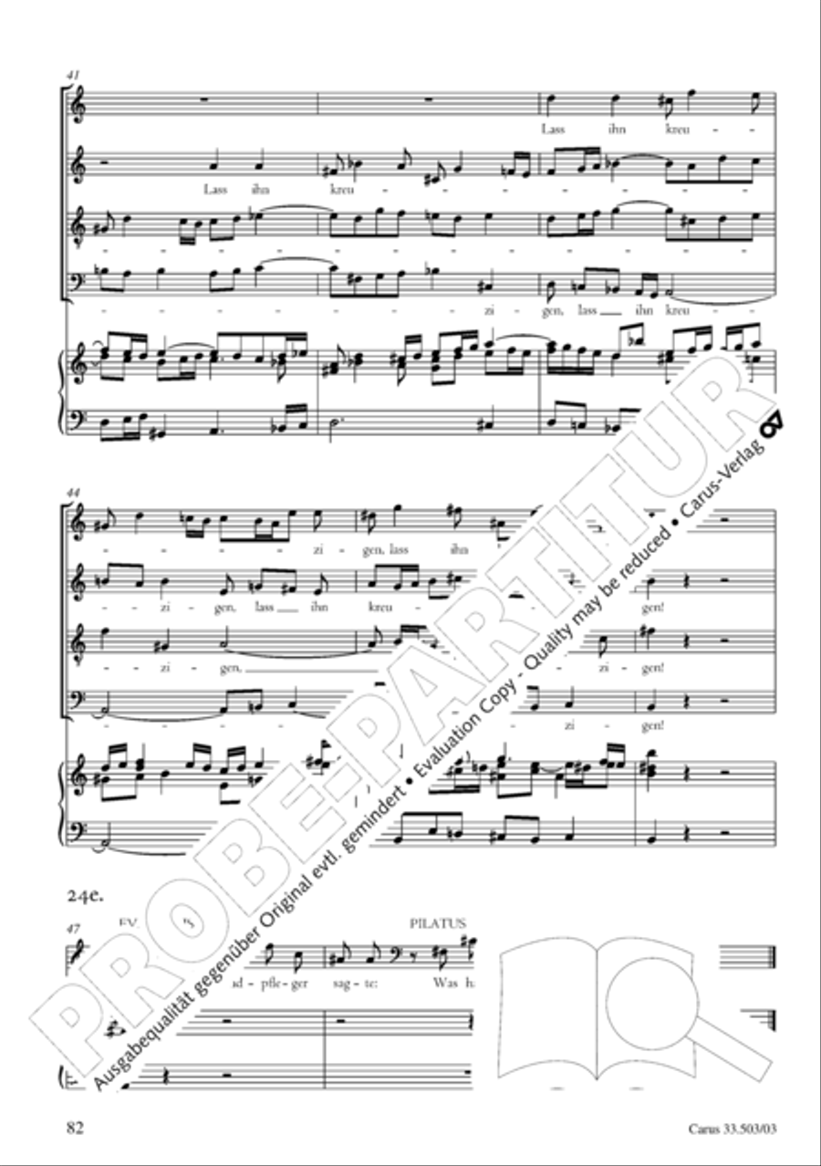 Passion according to St. Matthew (Passions-Musik nach dem Evangelisten Matthaus) SSATB scores gallery preview page 83