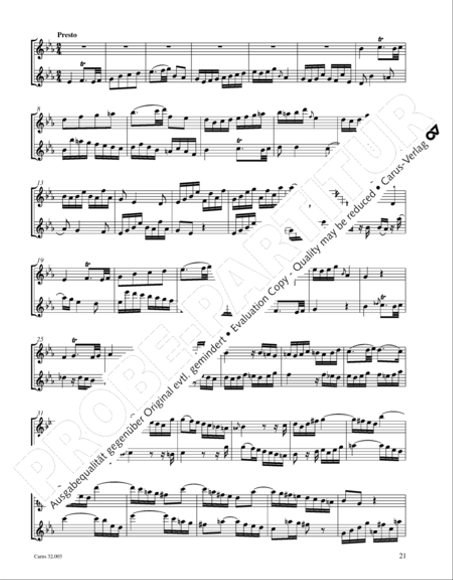 Gesamtausgabe Band 3 (Kammermusik: Duette, Solo- und Triosonaten) Score scores gallery preview page 42