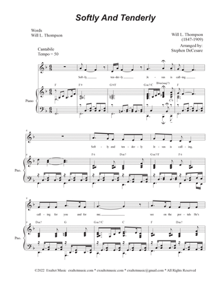 Softly And Tenderly (Vocal solo - Medium Key)