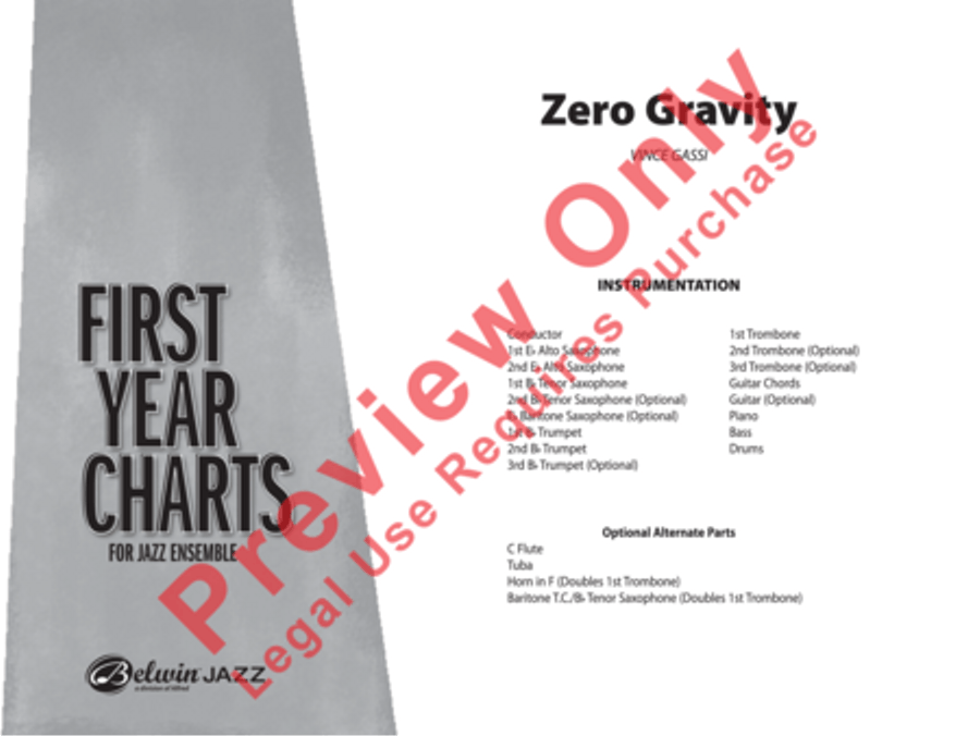 Zero Gravity Jazz Ensemble scores gallery preview page 2