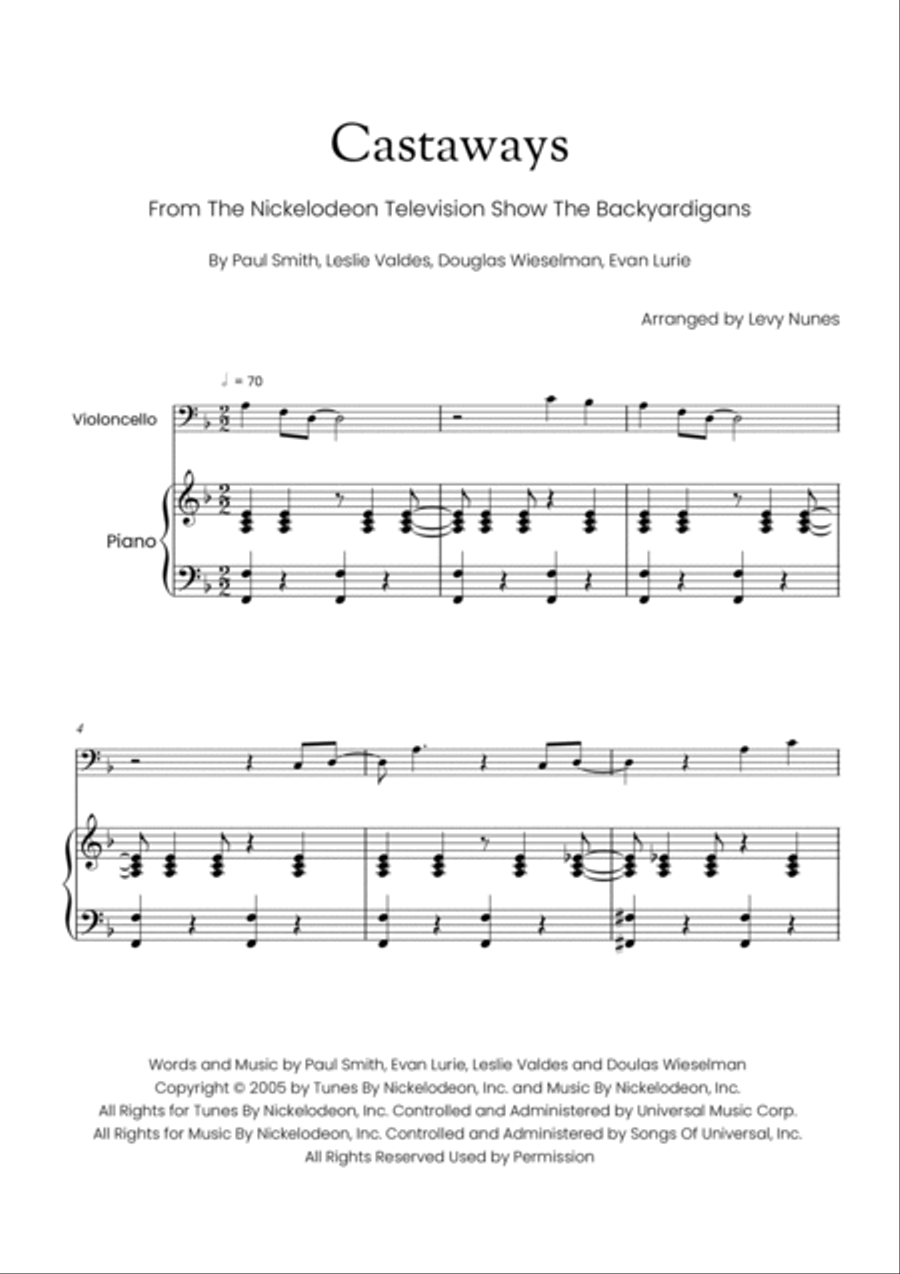 Castaways Castaways Piano scores gallery preview page 2
