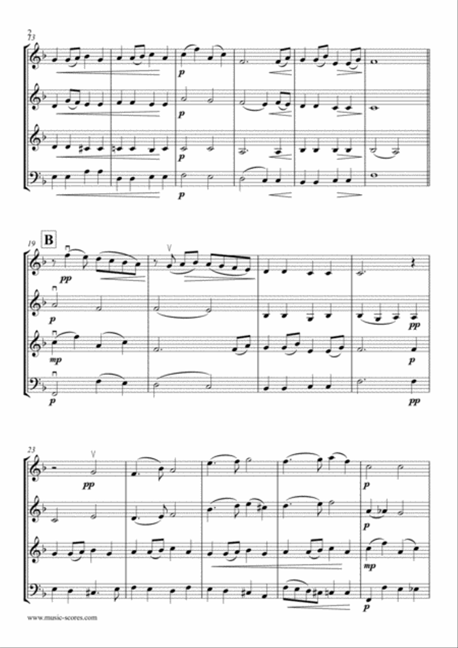 Still, Still, Still - 3 Violins and Cello String Quartet scores gallery preview page 2