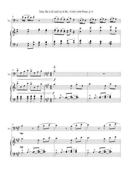 TAKE MY LIFE AND LET IT BE Hymn Sonata (for Cello and Piano with Score/Part) image number null