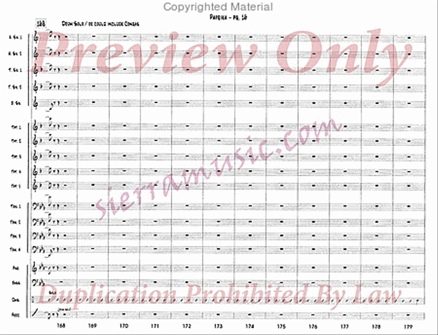 Paprika (MM 1 - Suite Seasonings) Big Band scores gallery preview page 17
