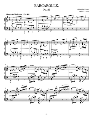 BARCAROLLE - Op.26