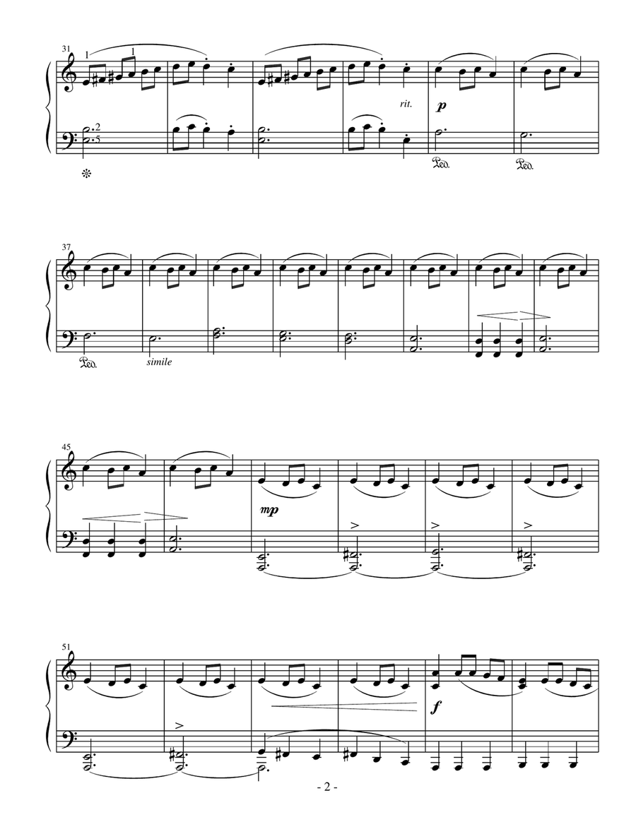Carol of the Bells - Early Intermediate Piano Solo Piano Solo scores gallery preview page 2