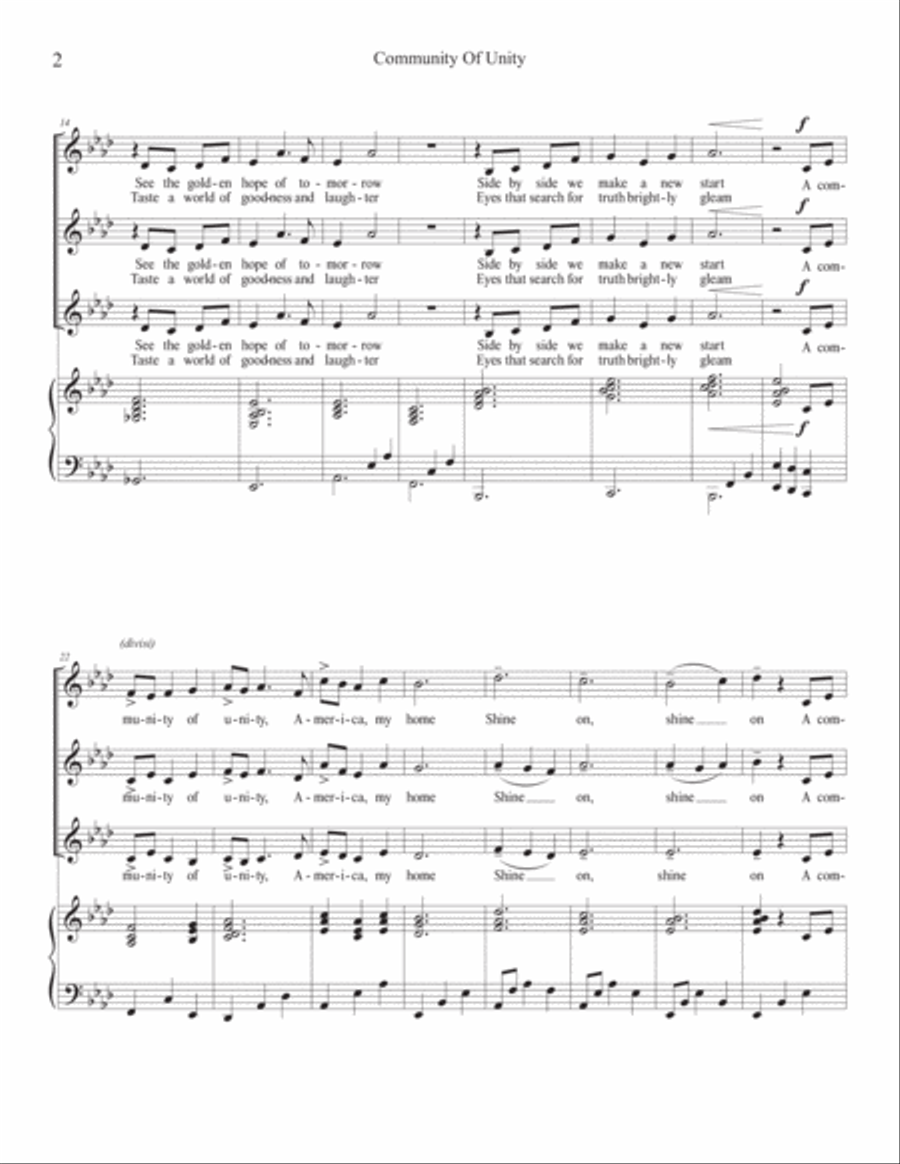 Community Of Unity Community Of Unity SSA scores gallery preview page 4