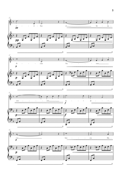 Bach / Gounod Ave Maria in F major • tenor sheet music with piano accompaniment image number null