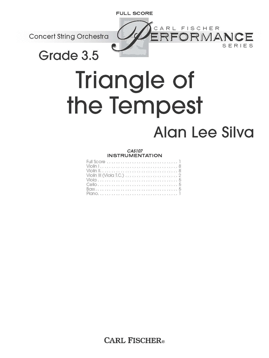 Triangle of the Tempest Triangle of the Tempest String Orchestra scores gallery preview page 1