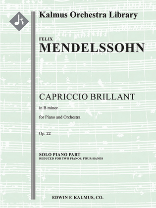 Book cover for Capriccio Brillant in B minor, Op. 22