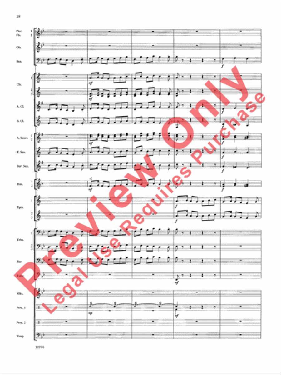 Fantasy on Yankee Doodle Concert Band scores gallery preview page 19