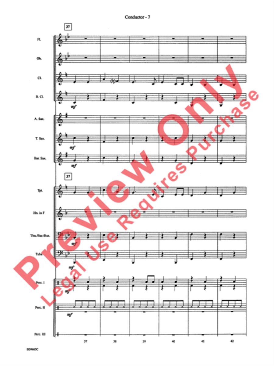 Christmas in Mexico Concert Band scores gallery preview page 9