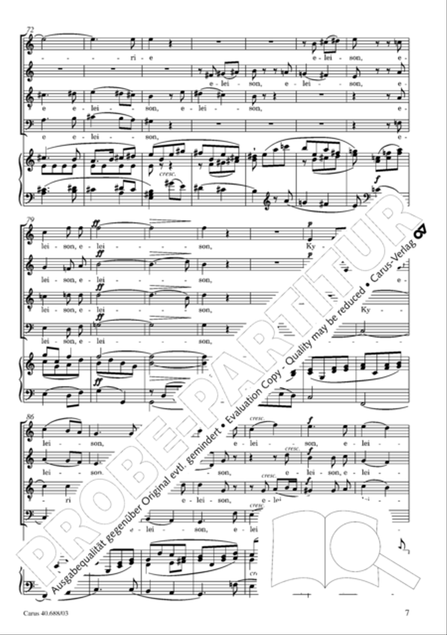 Mass in C Major Mass in C Major 4-Part scores gallery preview page 8