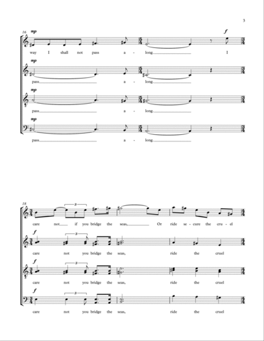 To a Poet a Thousand Years Hence 4-Part scores gallery preview page 5