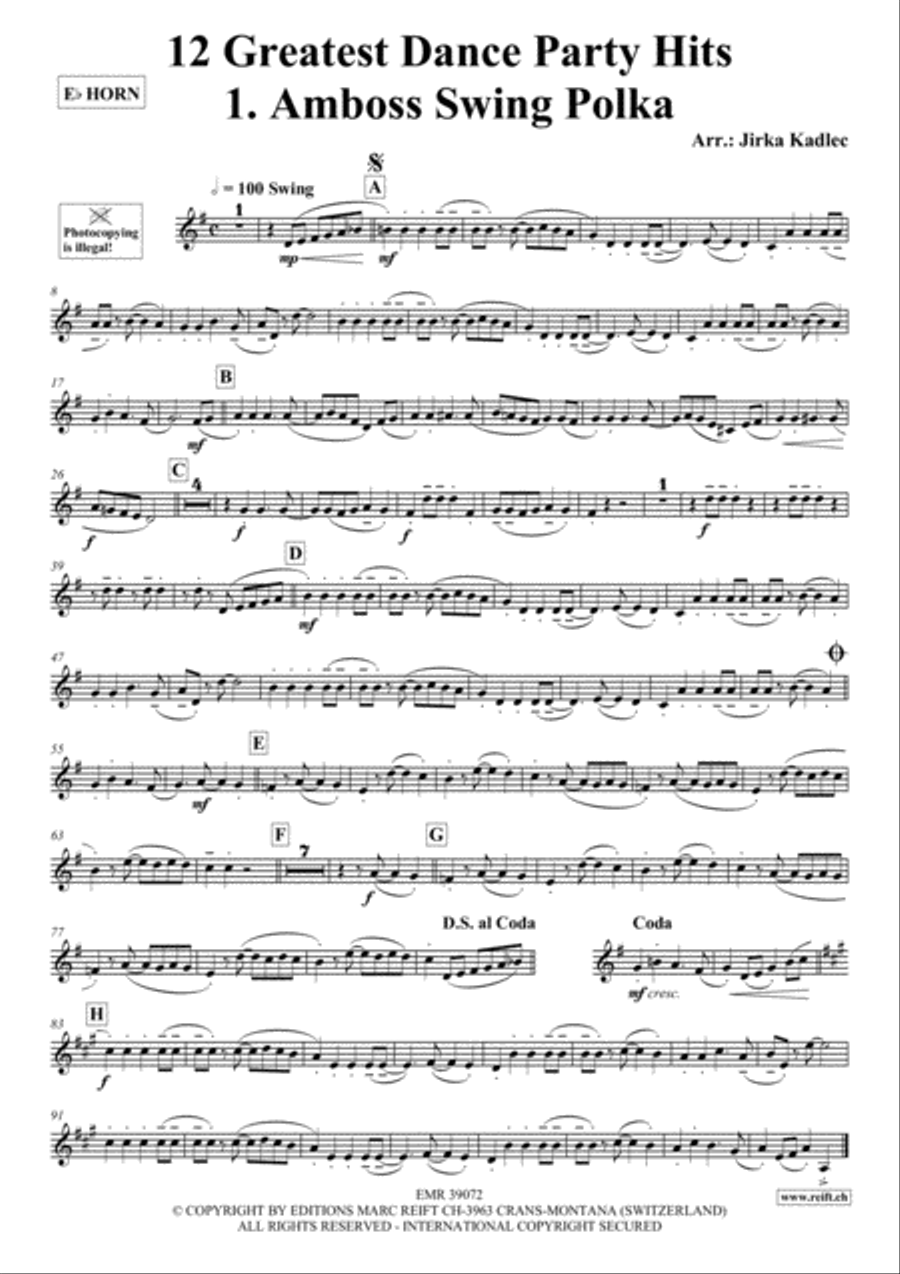 12 Greatest Dance Party Hits Piano Accompaniment scores gallery preview page 2