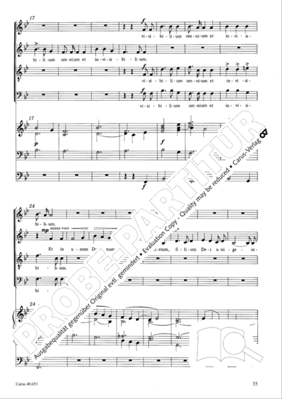 Mass in D Major (Missa in D) 4-Part scores gallery preview page 44