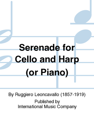 Book cover for Serenade For Cello And Harp (Or Cello And Piano)