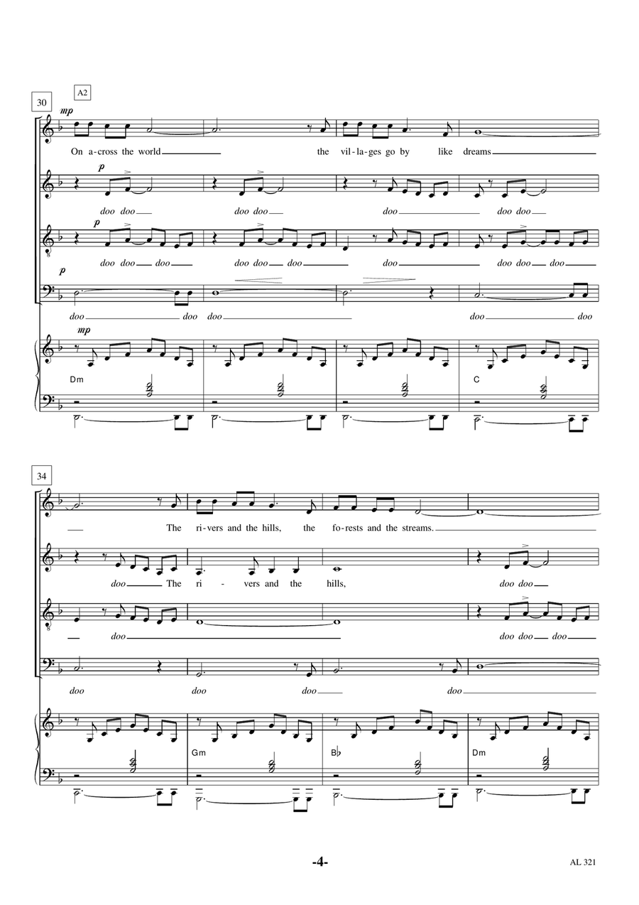Walking In The Air 4-Part scores gallery preview page 4