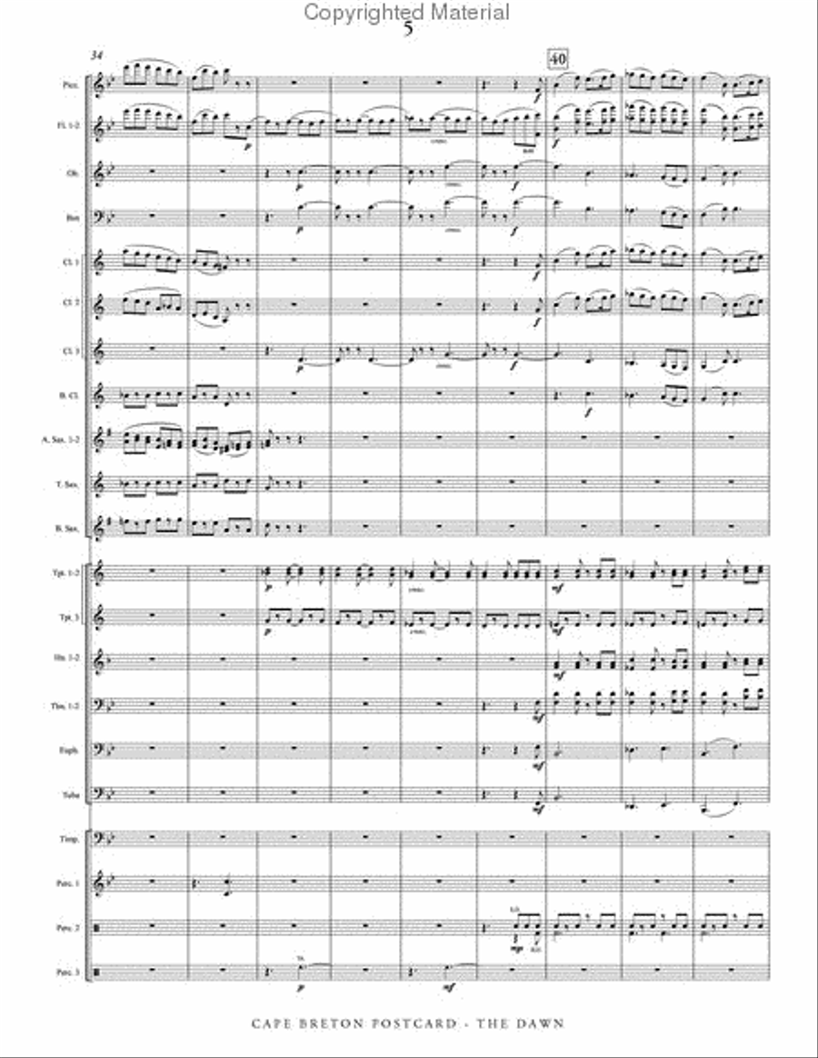 Cape Breton Postcard Concert Band scores gallery preview page 6