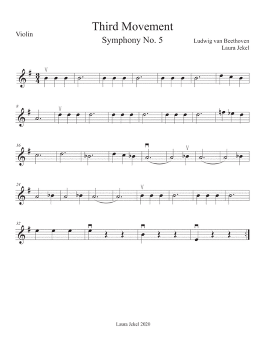 String Orchestra Arrangement of Symphony No. 5, Movement 3 by Beethoven