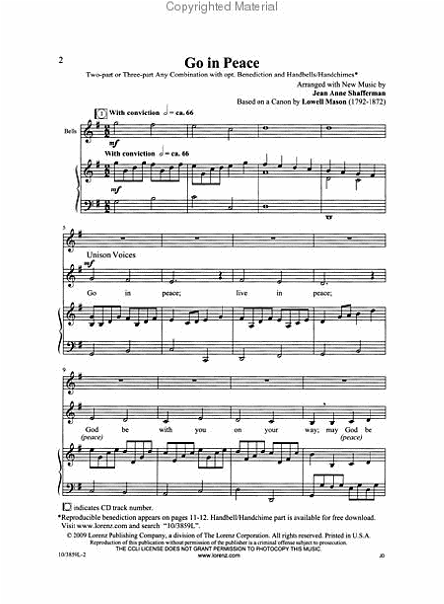 Go in Peace 3-Part scores gallery preview page 2