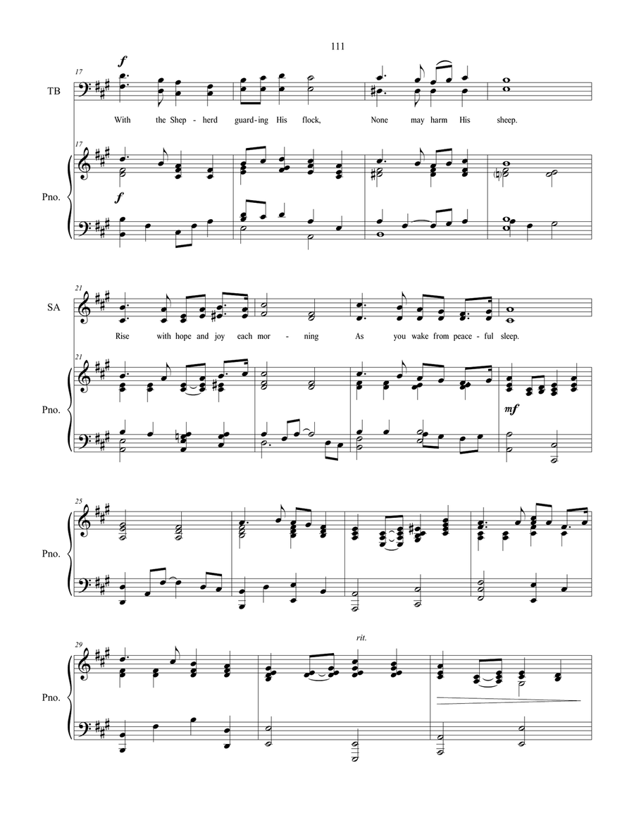 Rise With Hope and Joy, sacred music for SATB choir 4-Part scores gallery preview page 3