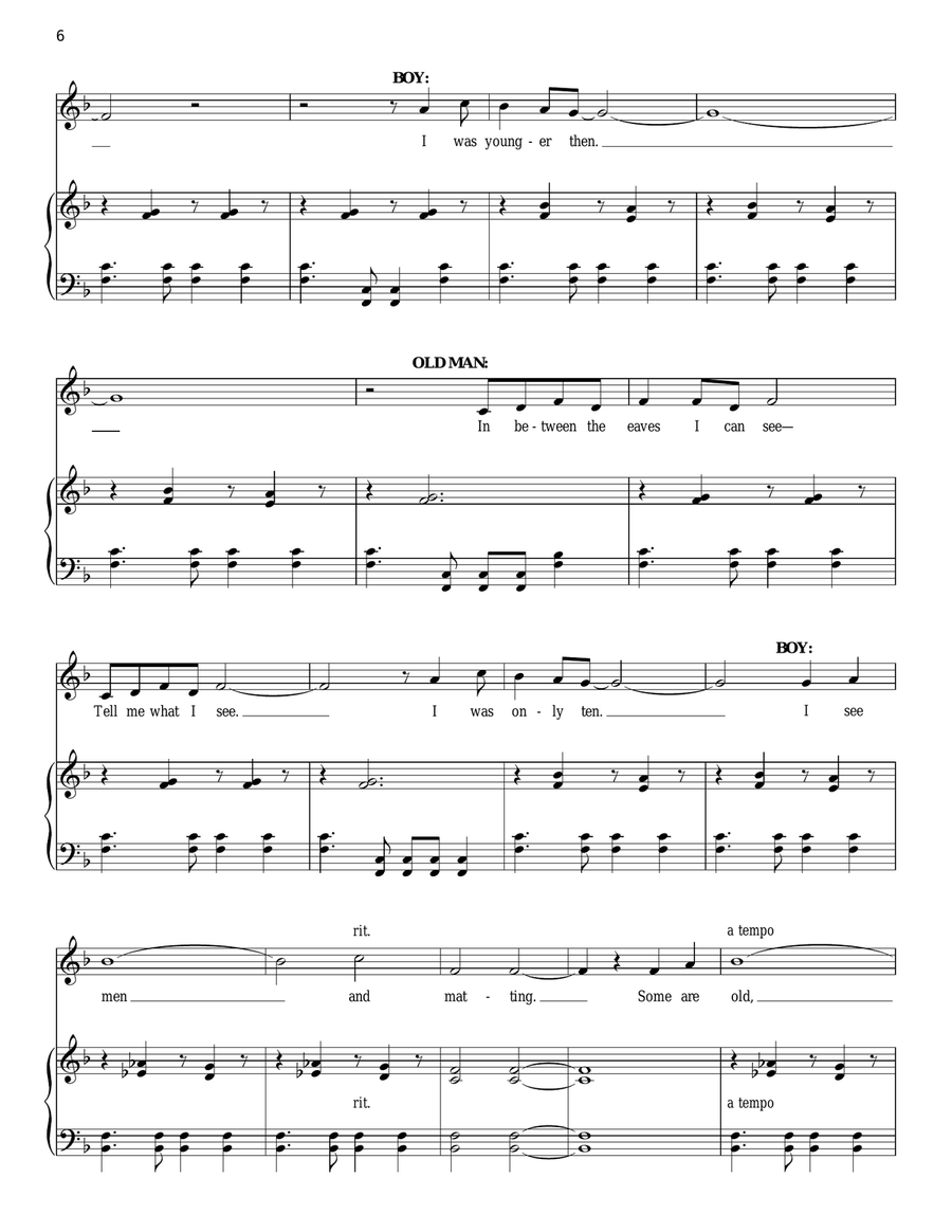 Someone In A Tree Piano, Vocal scores gallery preview page 6