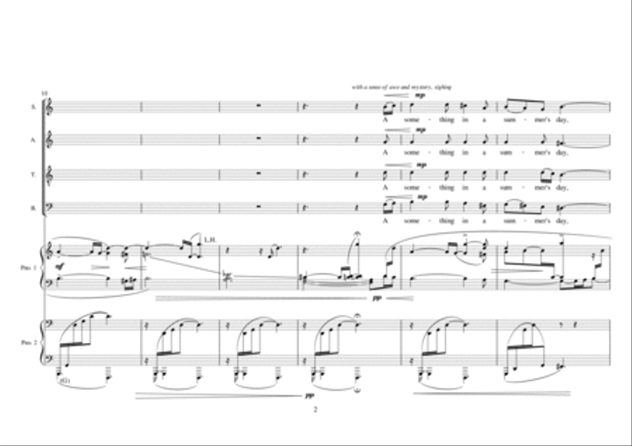 A Something in a Summer's Day 4-Part scores gallery preview page 3