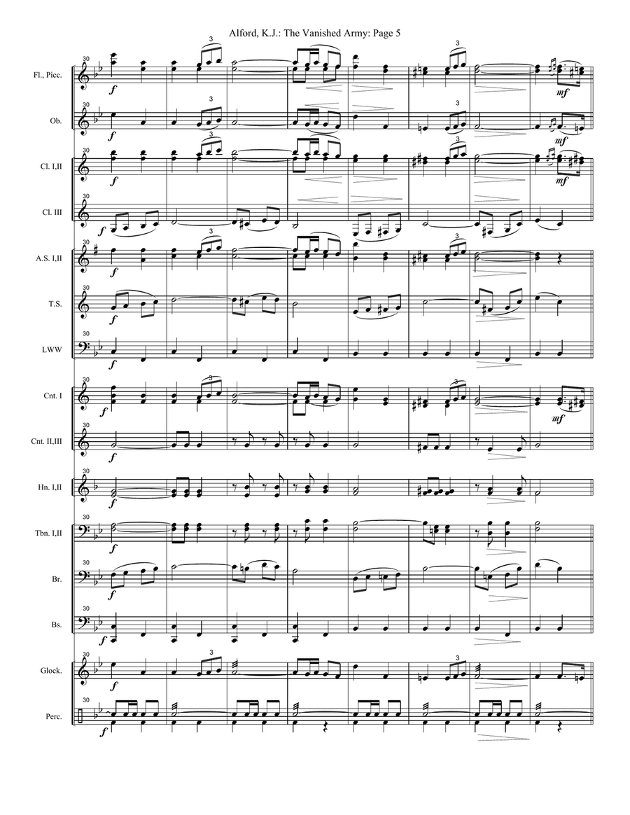 The Vanished Army Concert Band scores gallery preview page 5