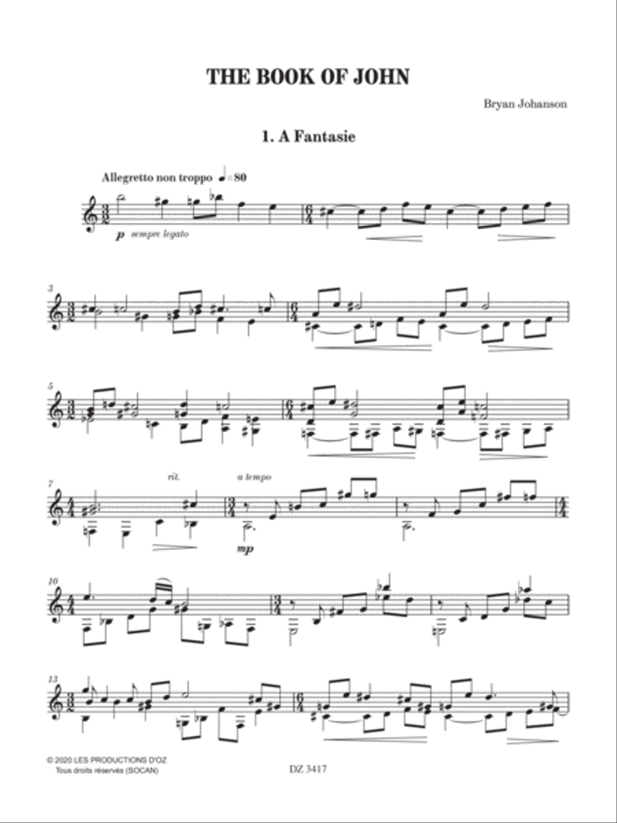 The Book of John Classical Guitar scores gallery preview page 3