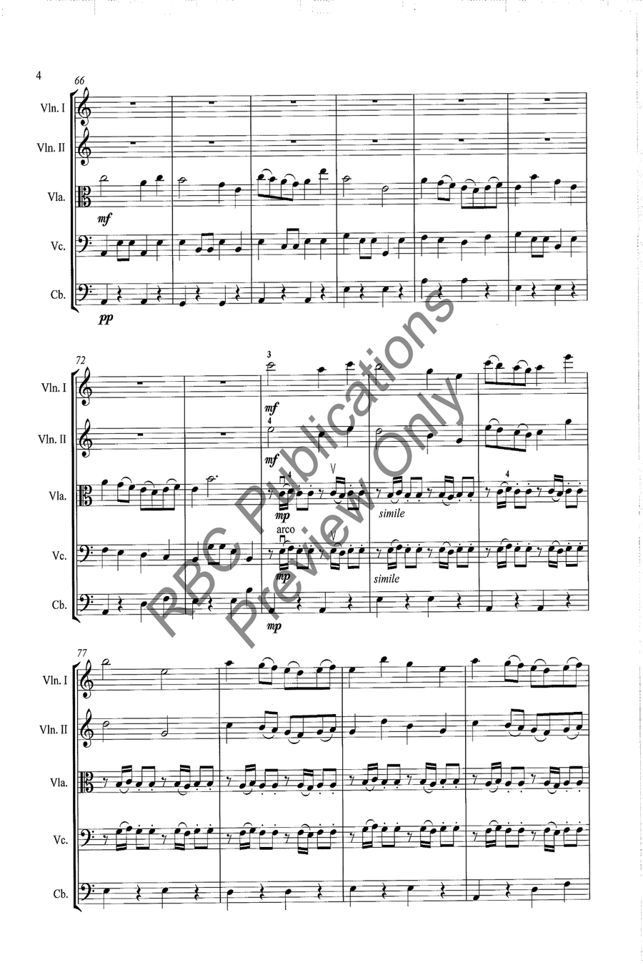 Russian Rhapsody #2 String Orchestra scores gallery preview page 7