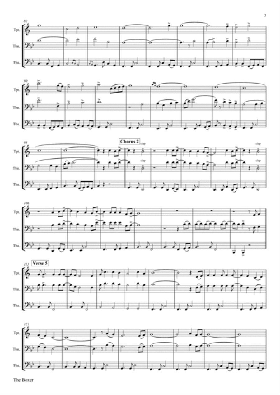 The Boxer Trombone scores gallery preview page 3