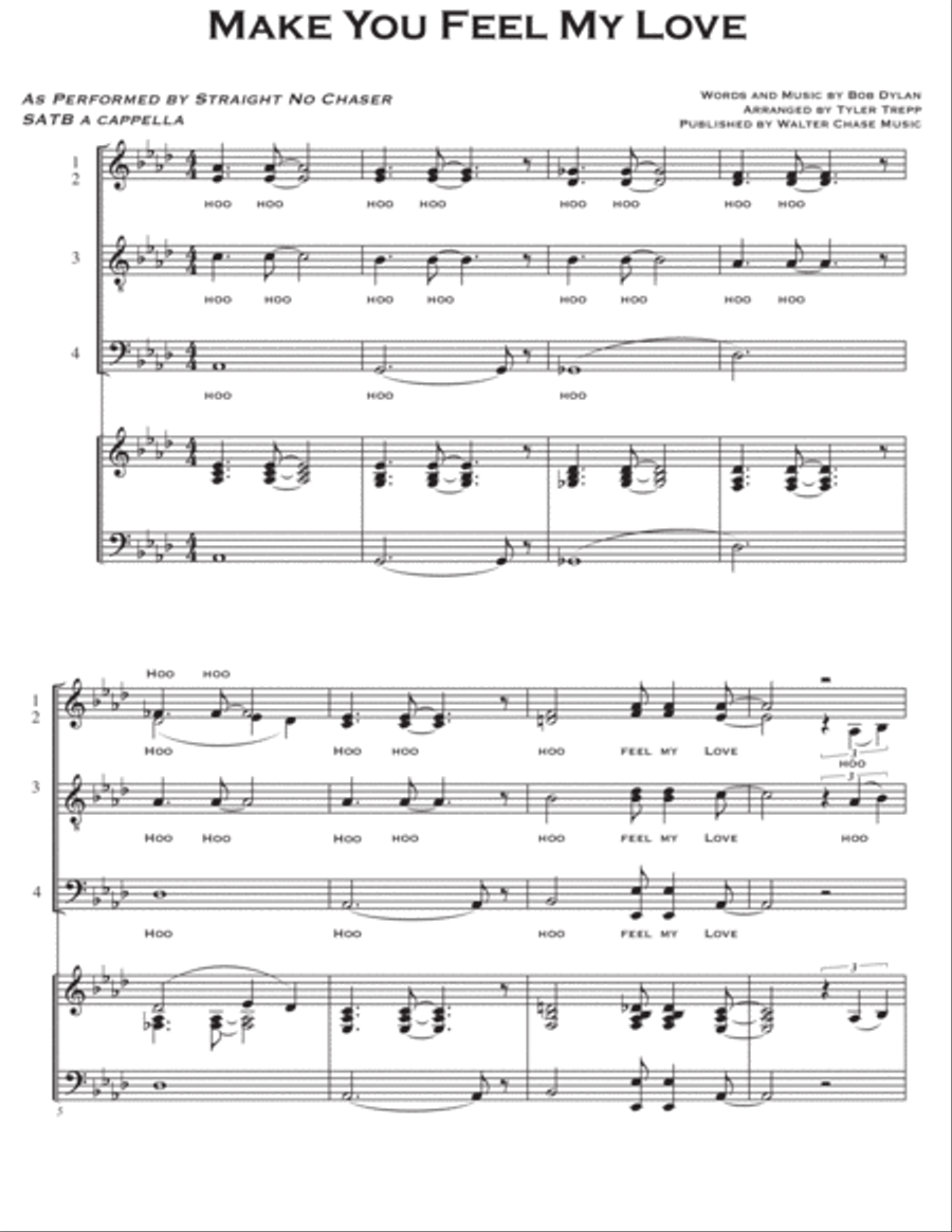 To Make You Feel My Love To Make You Feel My Love 4-Part scores gallery preview page 2